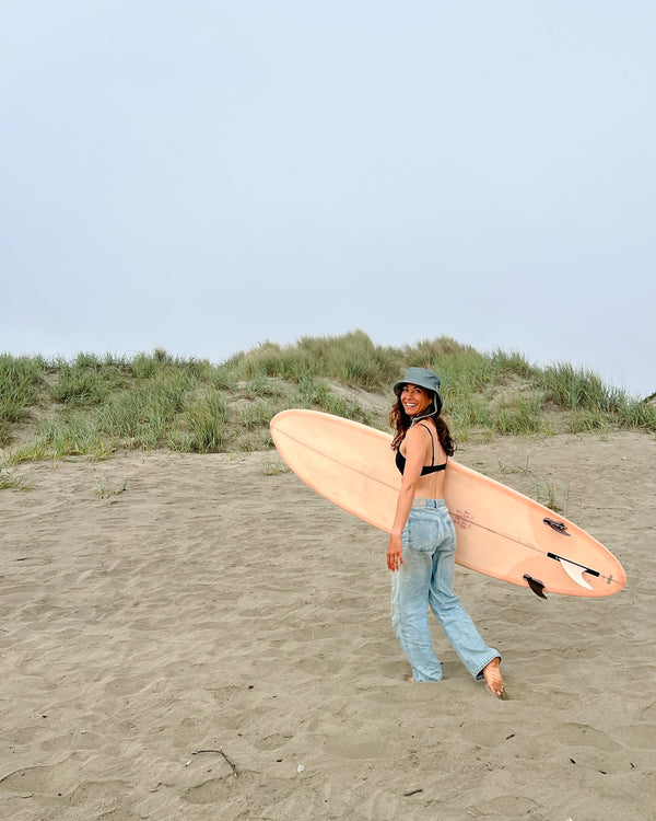 hunter green and pistachio green surf hat