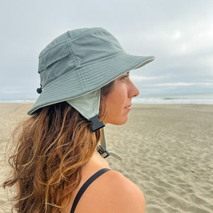 hunter green and pistachio green surf hat