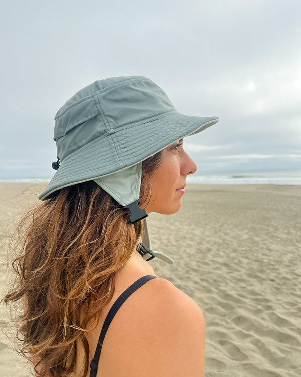 hunter green and pistachio green surf hat