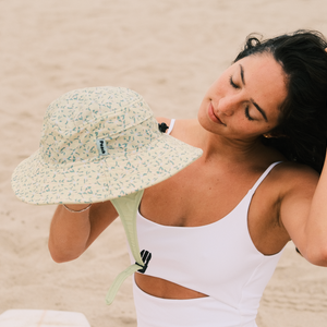 seaweed print surf hat