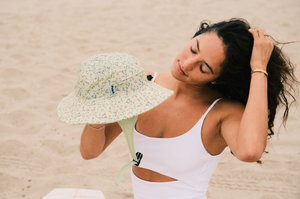 seaweed print surf hat