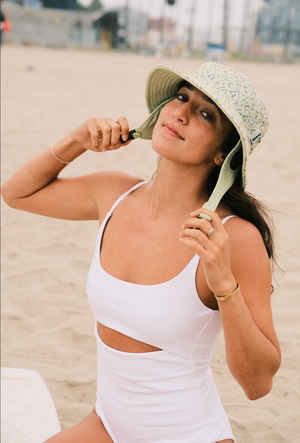 seaweed print surf hat