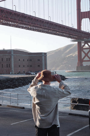 brown surf hat
