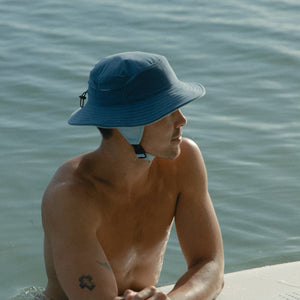 blue chambray surf hat 